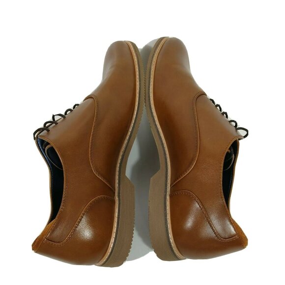 Steve Madden Onan Leather Oxford Shoes Men Size 10.5 Brown Lace Up Rubber Sole - Picture 5 of 10